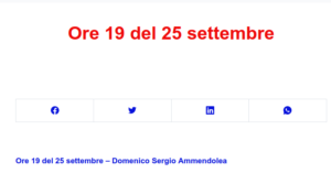 Ore 19 del 25 settembre