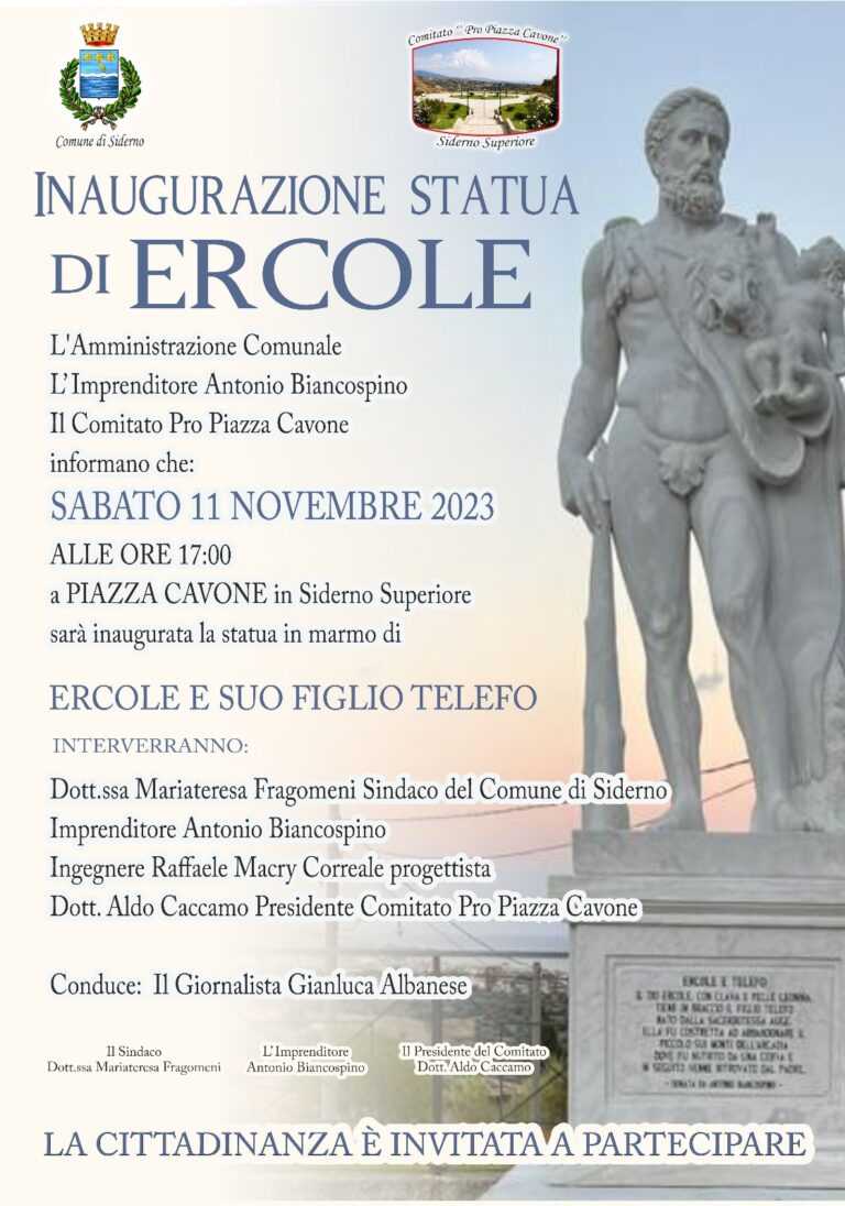 Inaugurazione statua di Ercole