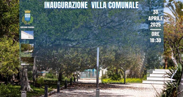 Siderno: Inaugurazione Villa Comunale