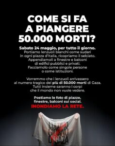 "L’ULTIMO GIORNO DI GAZA” – INIZIATIVA NAZIONALE