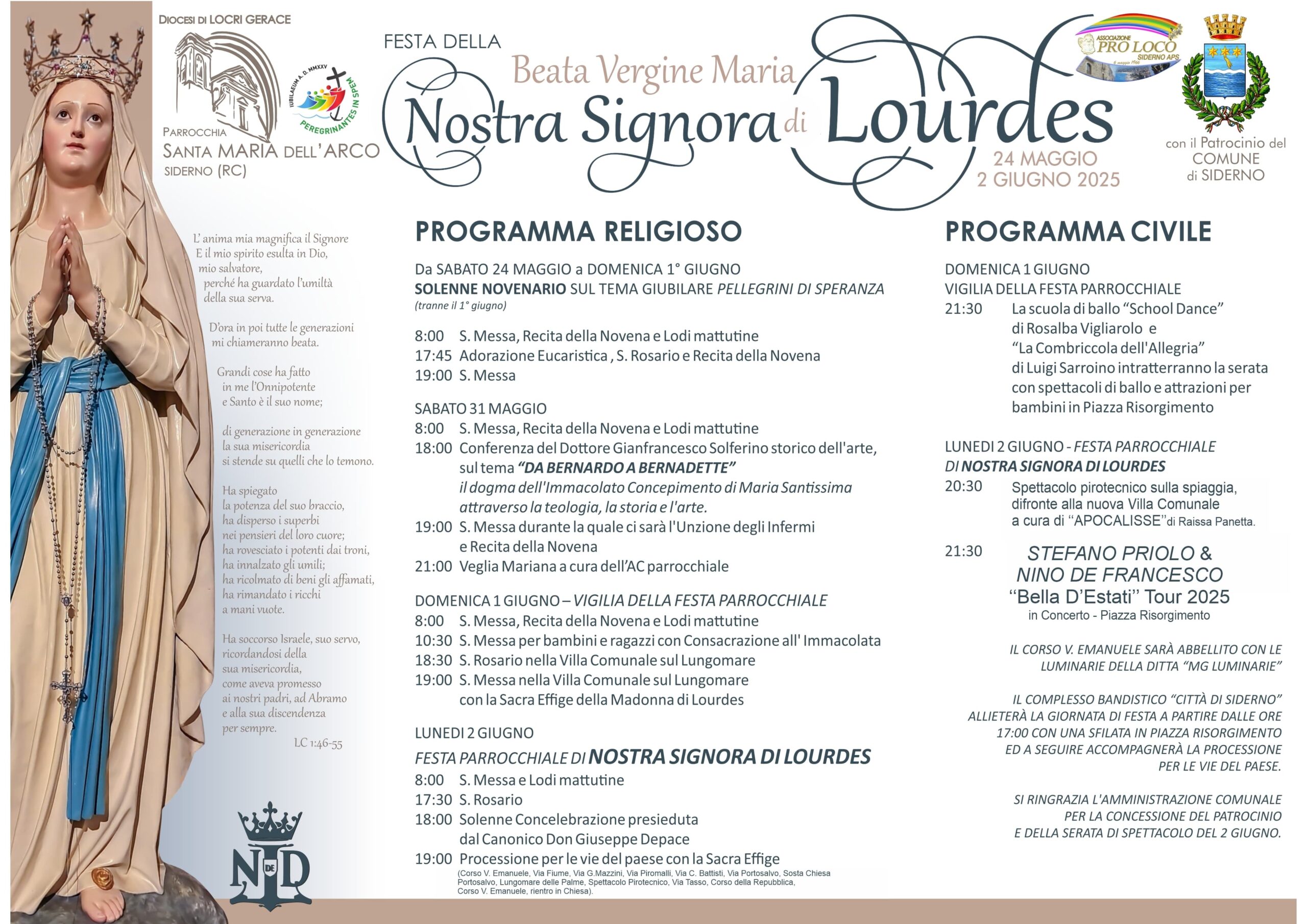 Siderno: Feste della Madonna di Lourdes